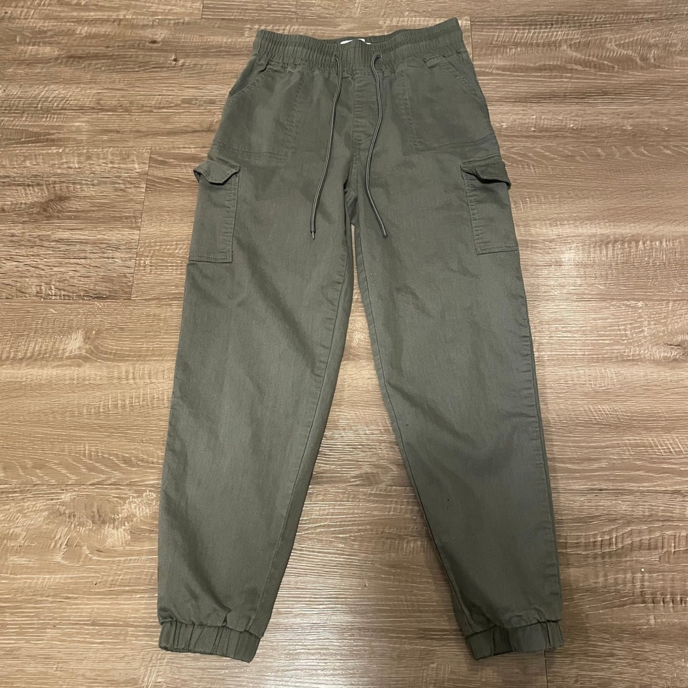 Telepatía Women Cargo Jogger Pants Size 5 Olive Green Cotton Blend Utility